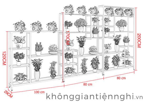 Kệ để chậu hoa cây cảnh đẹp KGTN-011KTT011