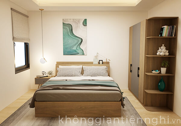 Bộ giường tủ phòng ngủ phong cách Bắc Âu 012BPN-NORTA01