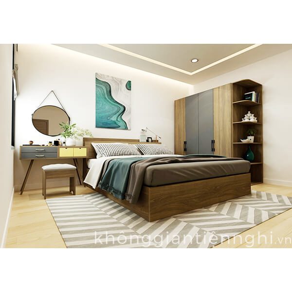 Bộ nội thất phòng ngủ gỗ công nghiệp 012BPN-NORTA02