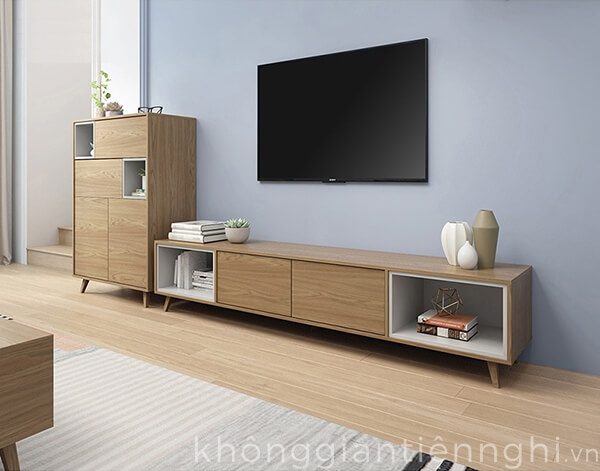 Kệ tivi đặt sàn bằng gỗ vifuta 012KTV-PK007