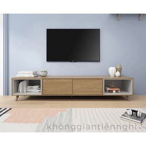 Kệ tivi đặt sàn bằng gỗ dài 2m 012KTV-PK007
