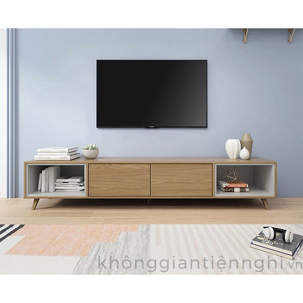 Kệ tivi đặt sàn bằng gỗ dài 2m thanh lịch-hiện đại | KGTN