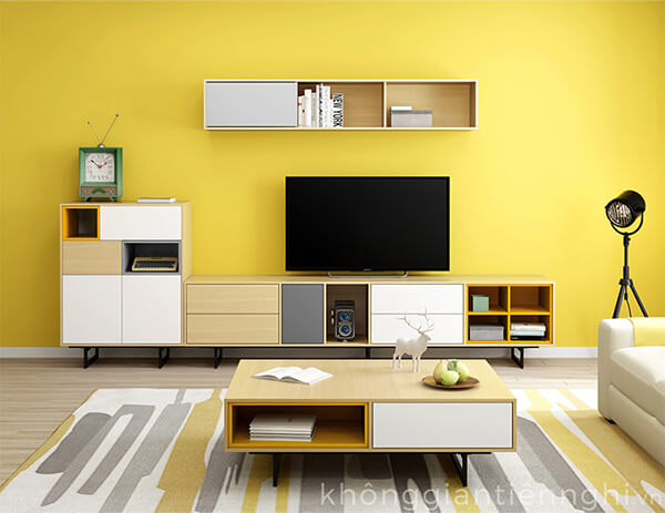 Thiết kế phòng khách sang trọng nổi bật với màu sắc và chất liệu cao cấp.