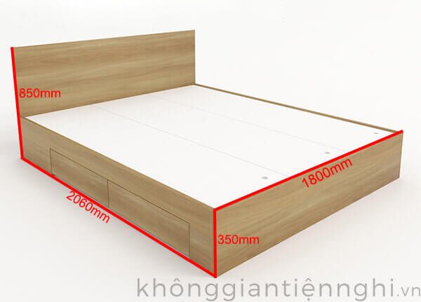 Giường ngủ bằng gỗ đẹp 012GN168-18