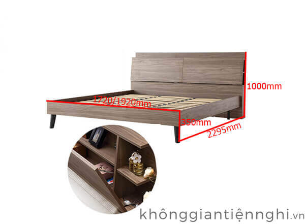 Giường ngủ bằng gỗ 012GN168-210
