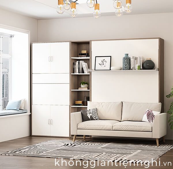 Giường đa năng kết hợp ghế sofa cho phòng khách nhà nhỏ 012GN333-V150SF