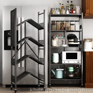 Kệ để đồ nhà bếp thông minh cho nhà nhỏ có bánh xe KGTN 011KNB007