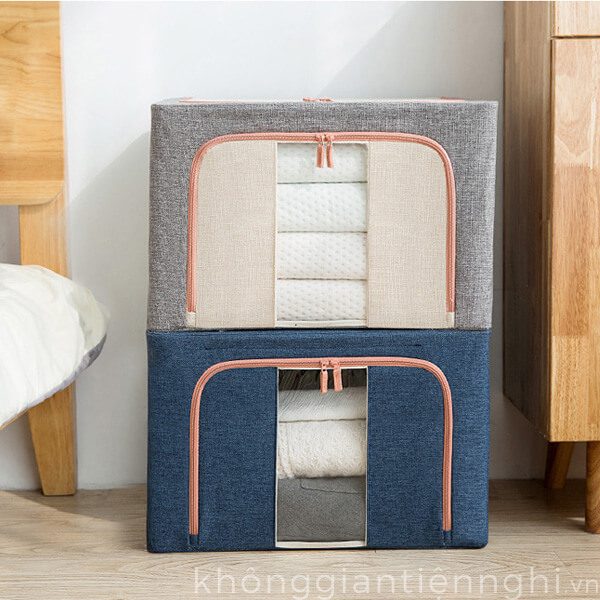 Túi hộp đựng đồ bằng vải gấp gọn đựng quần áo KGTN 011HCD002