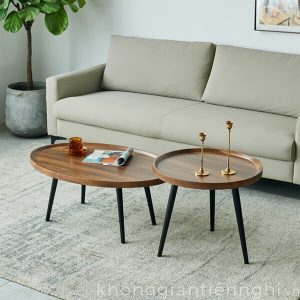 Bàn trà phòng khách nhỏ bằng gỗ cho chung cư KGTN 011BT002