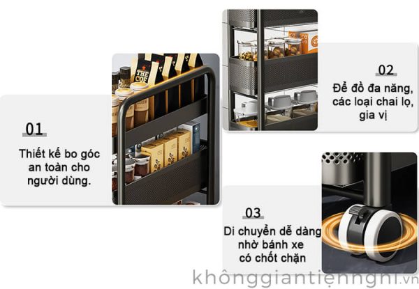 mẫu kệ nhà bếp 3 4 5 tầng giá rẻ kgtn 011knb021